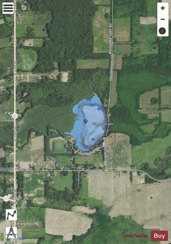 Woodard Lake depth contour Map - i-Boating App - Satellite