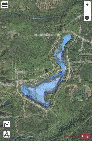 Jose Lake depth contour Map - i-Boating App - Satellite