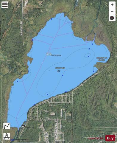 Tawas Lake depth contour Map - i-Boating App - Satellite