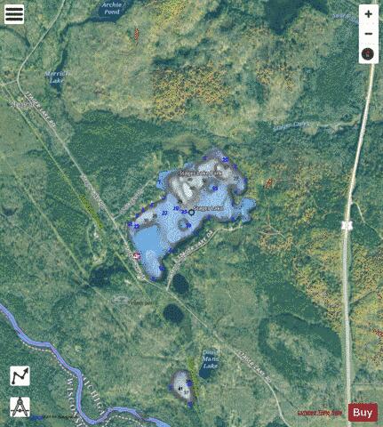 Stager Lake depth contour Map - i-Boating App - Satellite