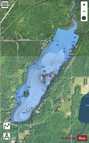 Stanley Lake depth contour Map - i-Boating App - Satellite