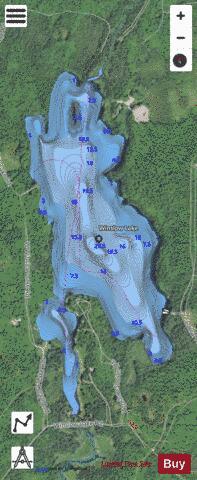 Winslow Lake depth contour Map - i-Boating App - Satellite