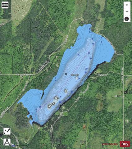 Iron Lake depth contour Map - i-Boating App - Satellite
