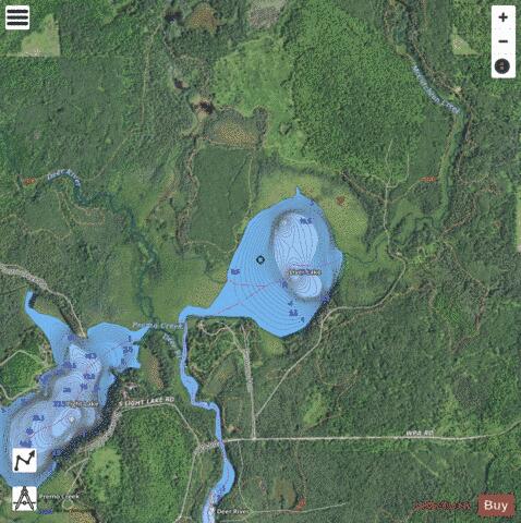 Liver Lake depth contour Map - i-Boating App - Satellite