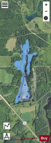 Gilbert Lake depth contour Map - i-Boating App - Satellite