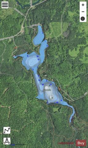 Fire Lake depth contour Map - i-Boating App - Satellite