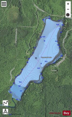 Tamarack Lake depth contour Map - i-Boating App - Satellite