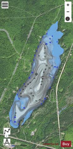 Golden Lake depth contour Map - i-Boating App - Satellite