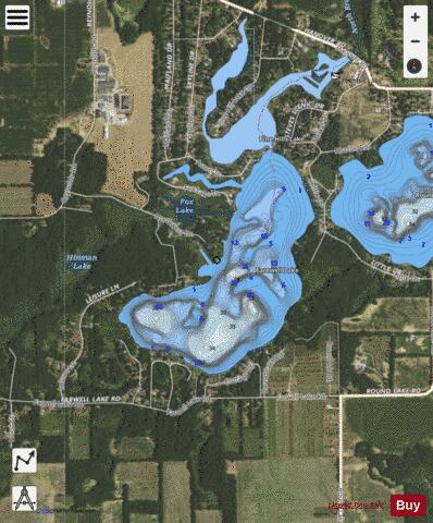 Farewell Lake depth contour Map - i-Boating App - Satellite