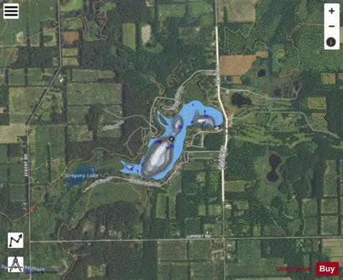 Swains Lake depth contour Map - i-Boating App - Satellite
