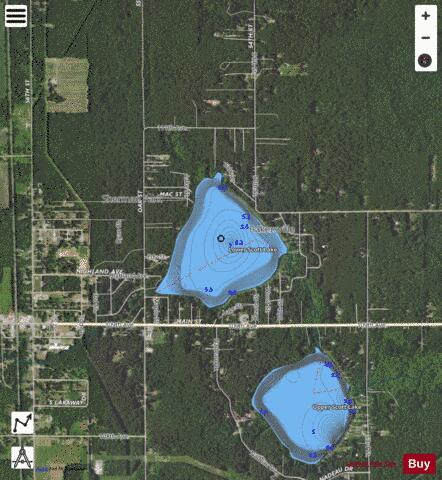 Lower Scott Lake depth contour Map - i-Boating App - Satellite