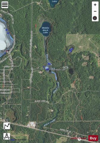 South Black Lake depth contour Map - i-Boating App - Satellite