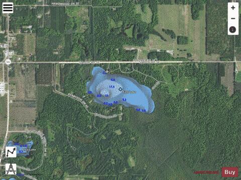 East Lake depth contour Map - i-Boating App - Satellite
