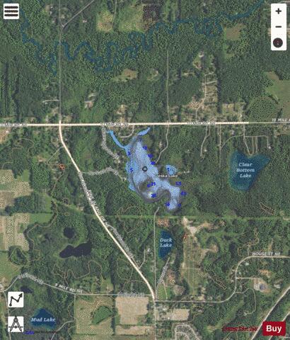 Freska Lake depth contour Map - i-Boating App - Satellite