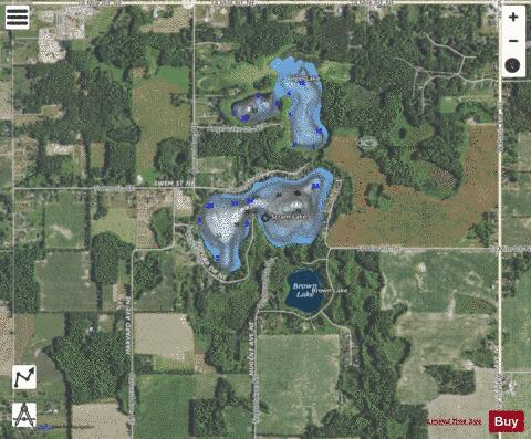 Scram Lake depth contour Map - i-Boating App - Satellite