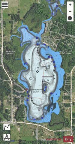 Lincoln Lake depth contour Map - i-Boating App - Satellite