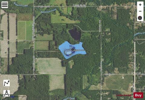 Saugage Lake depth contour Map - i-Boating App - Satellite