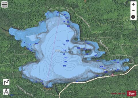 Medora, Lake depth contour Map - i-Boating App - Satellite