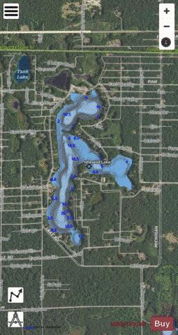 Idlewild Lake depth contour Map - i-Boating App - Satellite