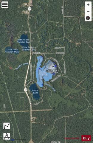 Little Lake Number One depth contour Map - i-Boating App - Satellite