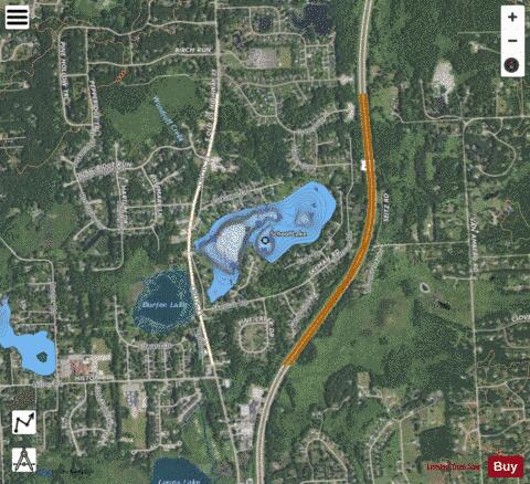 School Lake depth contour Map - i-Boating App - Satellite