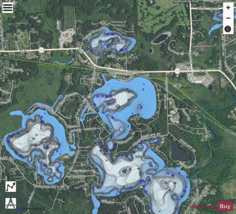 Zukey Lake depth contour Map - i-Boating App - Satellite