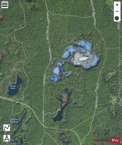 Belle Lake, Central depth contour Map - i-Boating App - Satellite