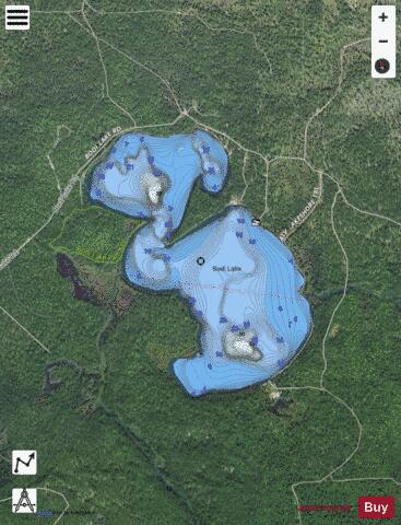 Bodi Lake depth contour Map - i-Boating App - Satellite