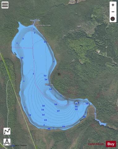 Hay Lake depth contour Map - i-Boating App - Satellite