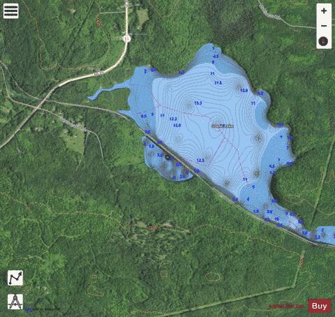 Gooselake Pond depth contour Map - i-Boating App - Satellite