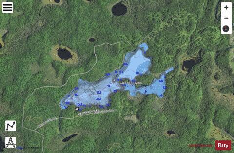 Keewaydin, Lake depth contour Map - i-Boating App - Satellite