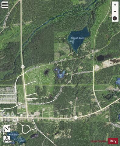 Airport Lake depth contour Map - i-Boating App - Satellite