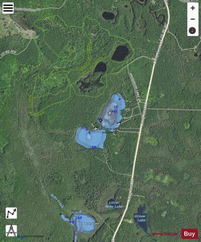 Anderson Lake depth contour Map - i-Boating App - Satellite