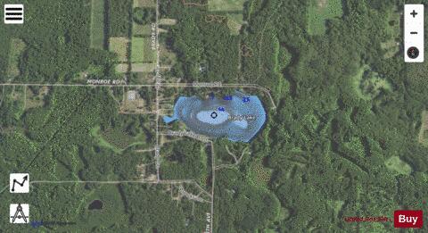 Brady Lake depth contour Map - i-Boating App - Satellite