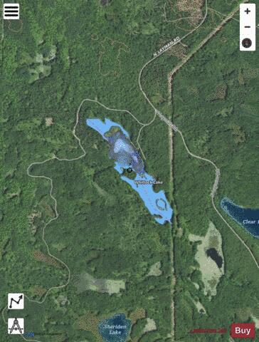 Whitlock Lake depth contour Map - i-Boating App - Satellite