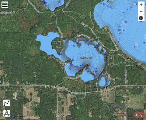 Sapphire, Lake depth contour Map - i-Boating App - Satellite
