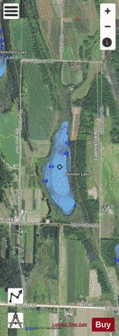 Skinner Lake depth contour Map - i-Boating App - Satellite