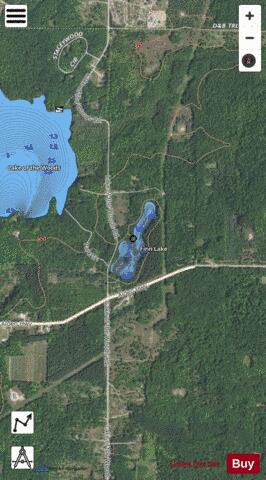Finn Lake depth contour Map - i-Boating App - Satellite
