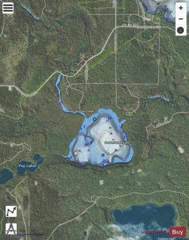 Muskellunge Lake depth contour Map - i-Boating App - Satellite