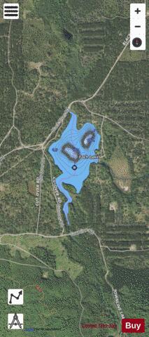 Foch Lakes depth contour Map - i-Boating App - Satellite