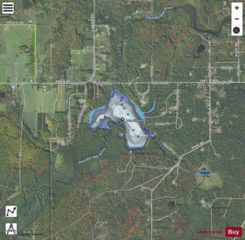 Fifteen, Lake depth contour Map - i-Boating App - Satellite