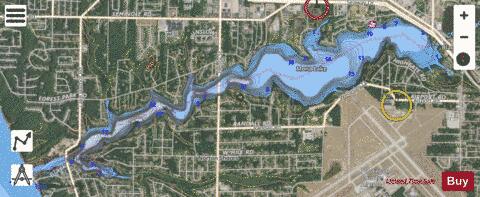 Mona Lake depth contour Map - i-Boating App - Satellite