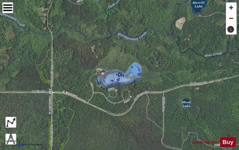 Benton Lake depth contour Map - i-Boating App - Satellite