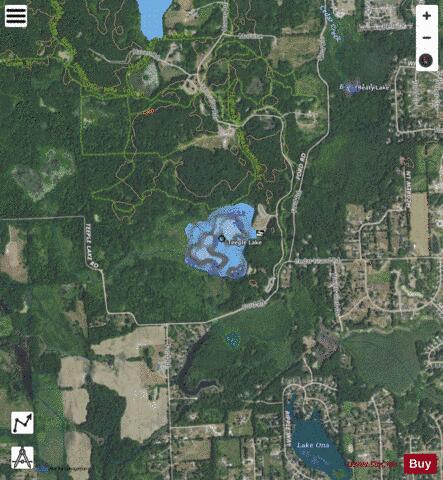 Teeple Lake depth contour Map - i-Boating App - Satellite