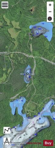 Hemlock Lake depth contour Map - i-Boating App - Satellite