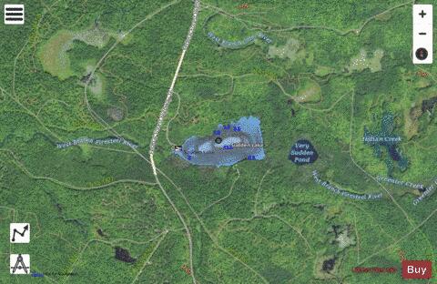Sudden Lake depth contour Map - i-Boating App - Satellite