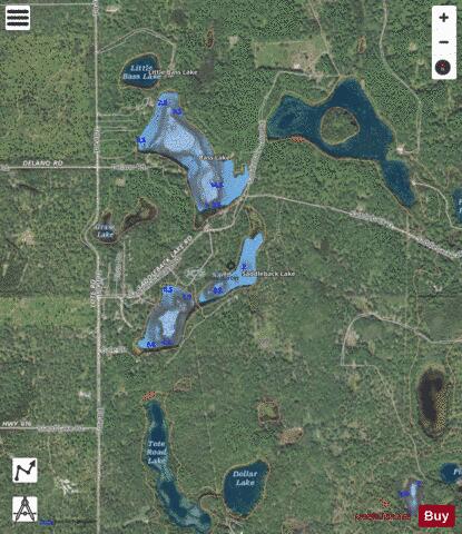 Saddleback Lake (NE) depth contour Map - i-Boating App - Satellite