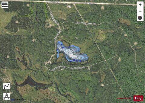 Caulkins Lake depth contour Map - i-Boating App - Satellite