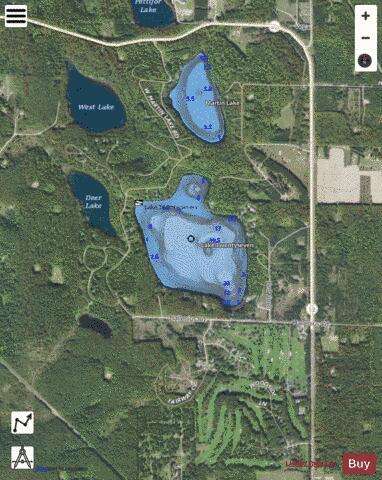 Twentyseven, Lake depth contour Map - i-Boating App - Satellite