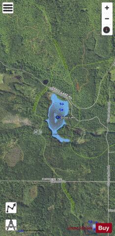 Grass Lake depth contour Map - i-Boating App - Satellite